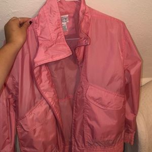 vintage pink raincoat